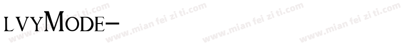 lvyMode字体转换