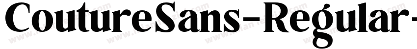 CoutureSans-Regular字体转换
