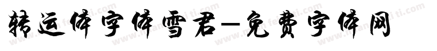 转运体字体雪君字体转换