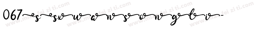067SSxuansongti字体转换