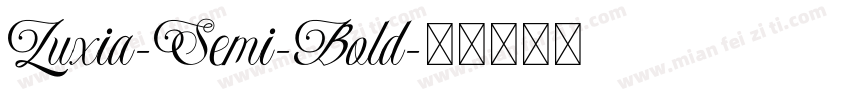 Luxia-Semi-Bold字体转换