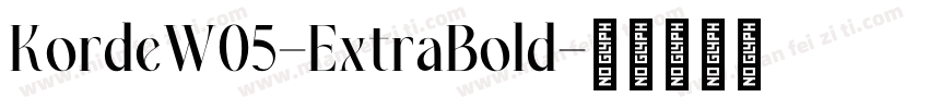 KordeW05-ExtraBold字体转换