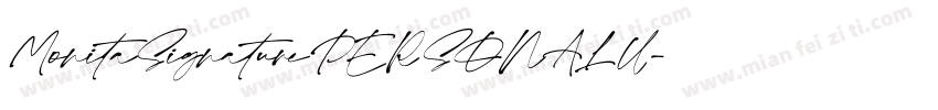 MonitaSignaturePERSONALU字体转换