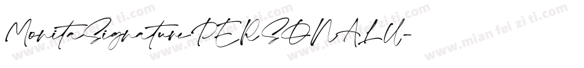 MonitaSignaturePERSONALU字体转换