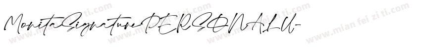 MonitaSignaturePERSONALU字体转换