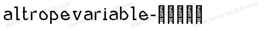 altropevariable字体转换
