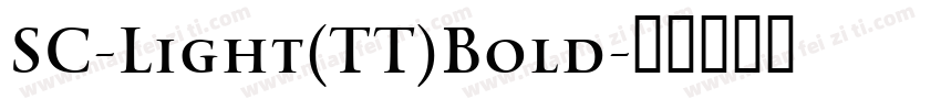 SC-Light(TT)Bold字体转换