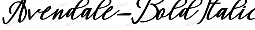 Avendale-BoldItalic字体转换