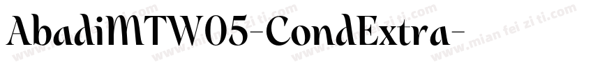 AbadiMTW05-CondExtra字体转换