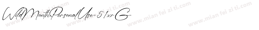 WildMonthPersonalUse-51xrG字体转换