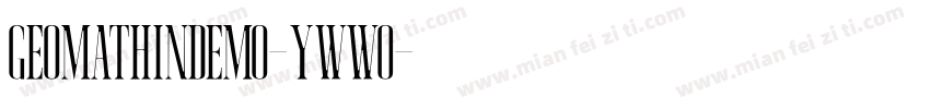 GeomaThinDemo-YWwO字体转换