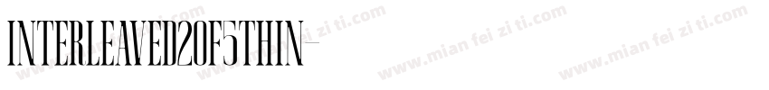 Interleaved2of5Thin字体转换