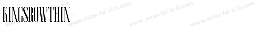 KingsrowThin字体转换