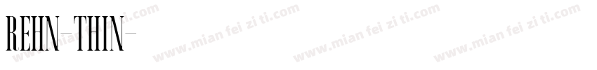 Rehn-Thin字体转换