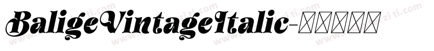 BaligeVintageItalic字体转换