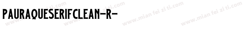 PauraqueSerifClean-R字体转换