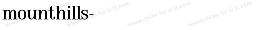 mounthills字体转换