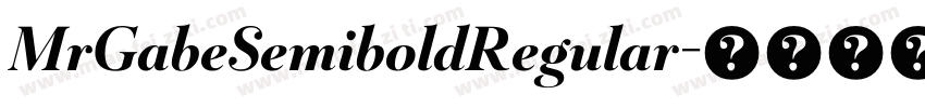 MrGabeSemiboldRegular字体转换