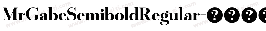 MrGabeSemiboldRegular字体转换