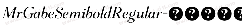 MrGabeSemiboldRegular字体转换