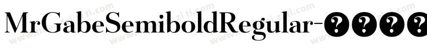 MrGabeSemiboldRegular字体转换