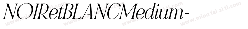 NOIRetBLANCMedium字体转换