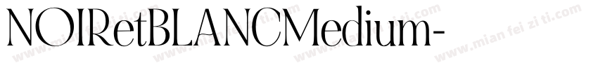 NOIRetBLANCMedium字体转换