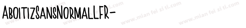 AboitizSansNormalLFR字体转换