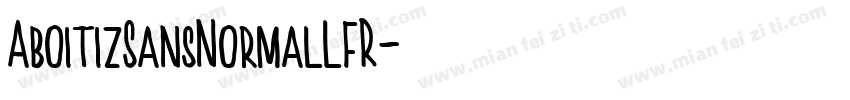 AboitizSansNormalLFR字体转换