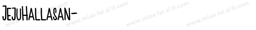 JejuHallasan字体转换