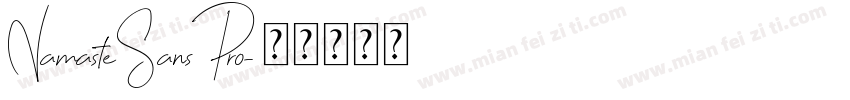 NamasteSansPro字体转换