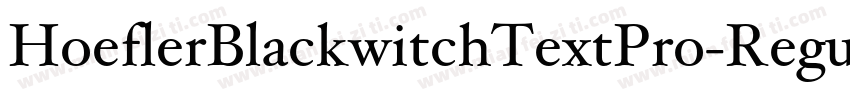 HoeflerBlackwitchTextPro-Regula字体转换
