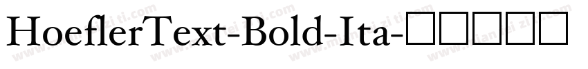 HoeflerText-Bold-Ita字体转换