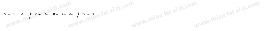 roopasanspro字体转换