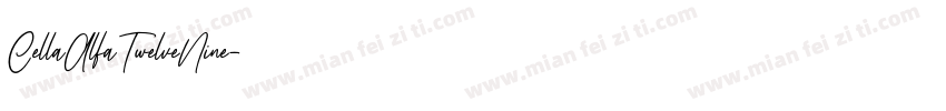 CellaAlfaTwelveNine字体转换