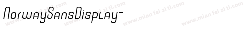 NorwaySansDisplay字体转换