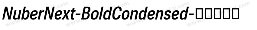 NuberNext-BoldCondensed字体转换