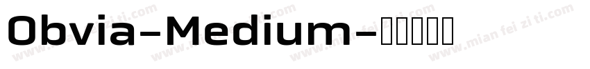 Obvia-Medium字体转换