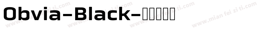 Obvia-Black字体转换