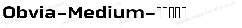 Obvia-Medium字体转换