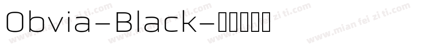Obvia-Black字体转换