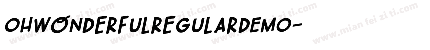 OhWonderfulRegularDEMO字体转换