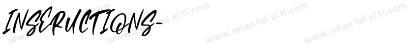 INSERUCTIONS字体转换