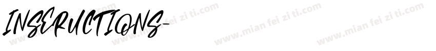 INSERUCTIONS字体转换