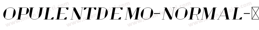 OpulentDemo-Normal字体转换