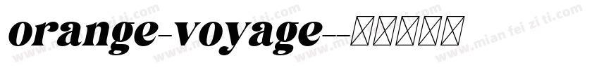 orange-voyage-字体转换