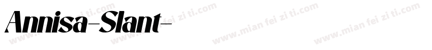 Annisa-Slant字体转换