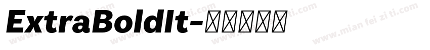 ExtraBoldIt字体转换