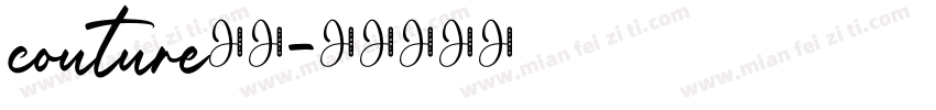 couture字体字体转换