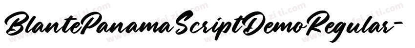 BlantePanamaScriptDemoRegular-1AaM字体转换